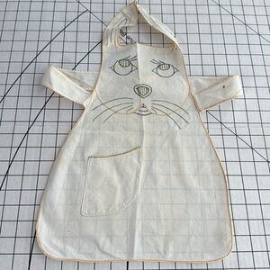 Vintage Embroidered Child's Rabbit Apron